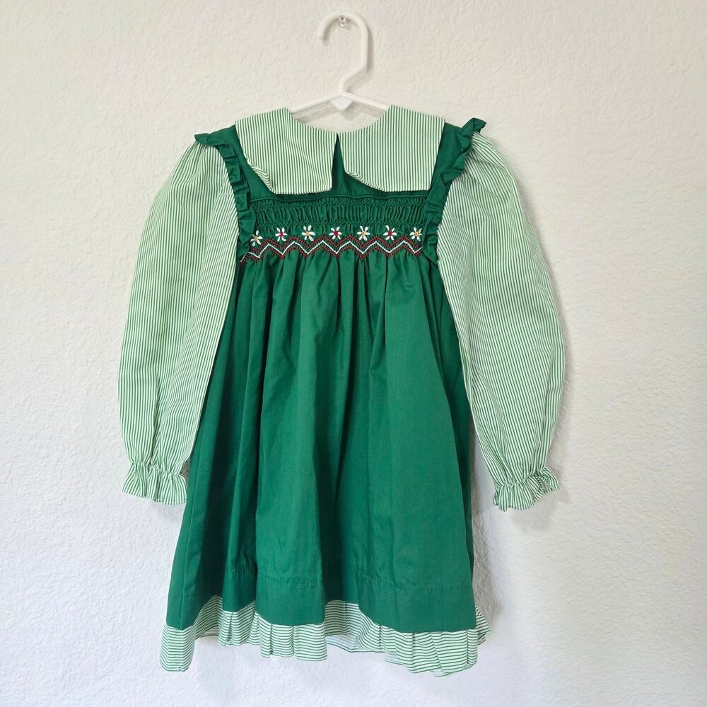 Vintage Princess Anne Smocked Christmas Dress 4t